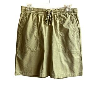 Lands' End High Rise Elastic Waist Pull On Cotton Skort Size 6 Khaki Garden Girl